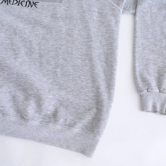 Vintage 90S Hanes Gray Wsu  Veterinary Medicine Crew Neck Sweater Size 2XL - Picture 6 of 9